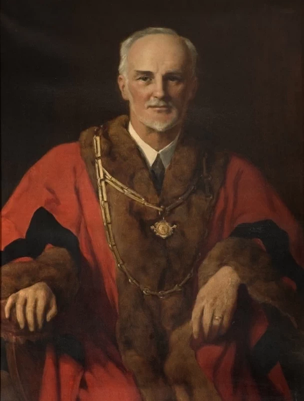 John Collier - Ritratto di Gilbert Henry Barford Sindaco di Bedford quattro volte, Town Hall, Bedford